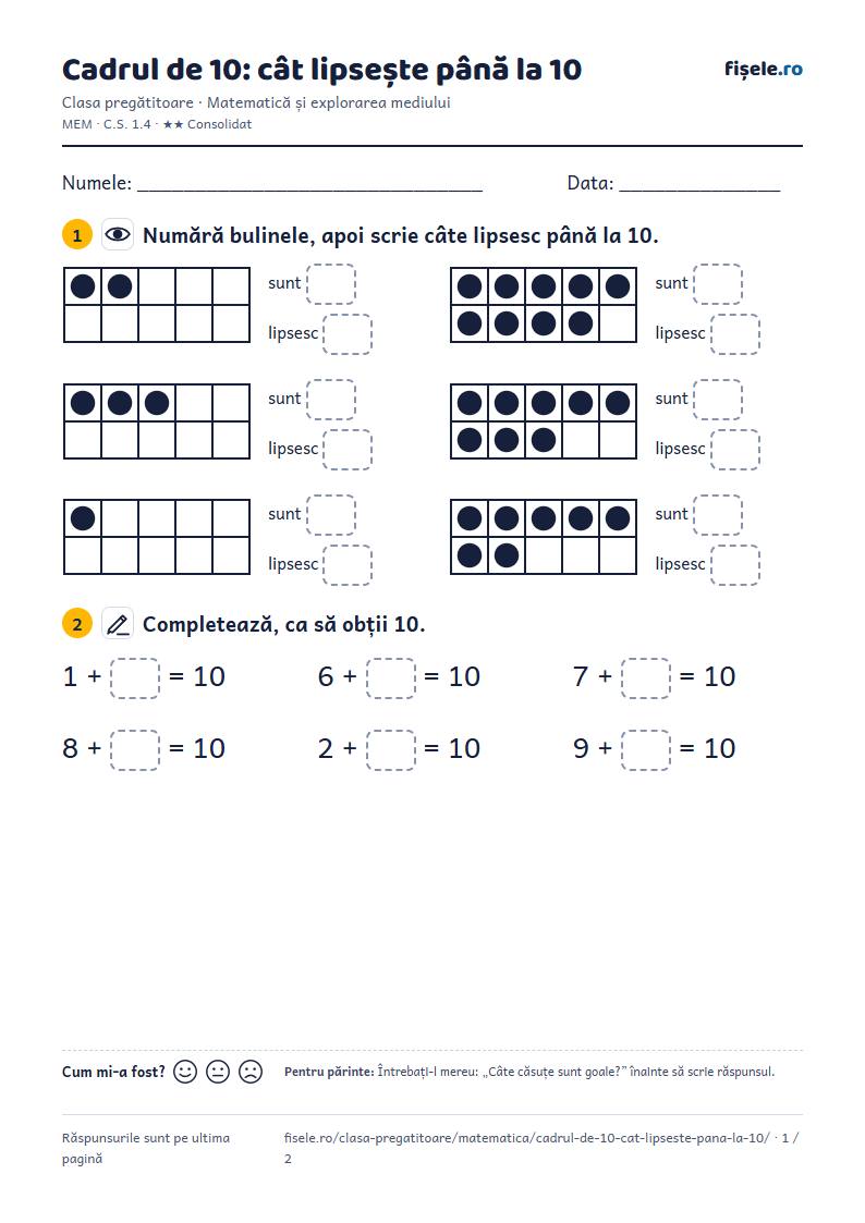 Previzualizare: Cadrul de 10: cât lipsește până la 10
