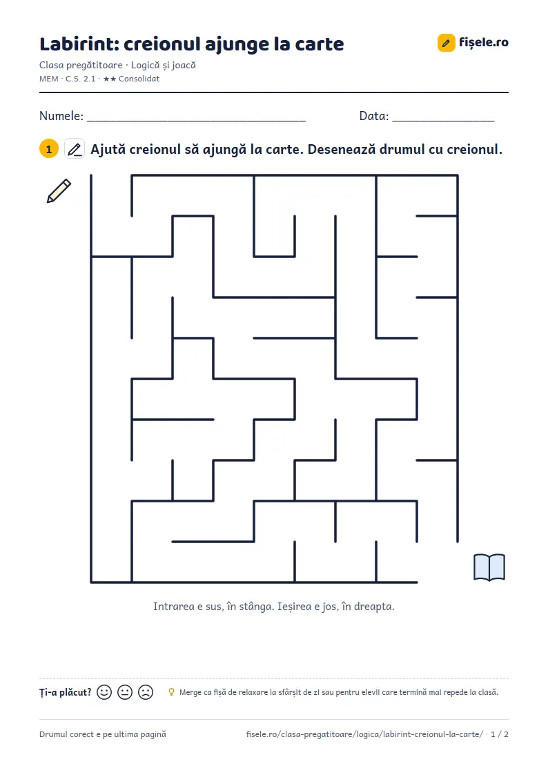Previzualizare: Labirint: creionul ajunge la carte
