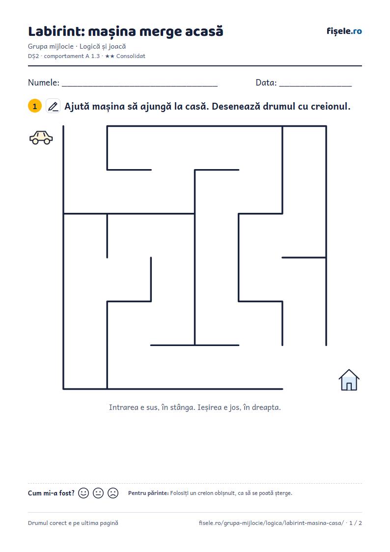 Previzualizare: Labirint: mașina merge acasă