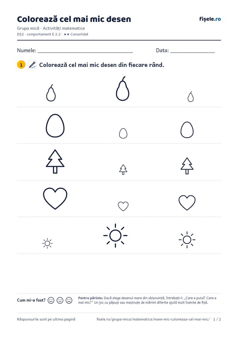 Previzualizare: Colorează cel mai mic desen
