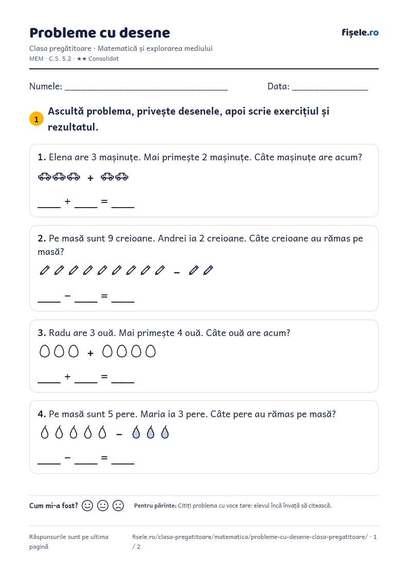 Previzualizare: Probleme cu desene
