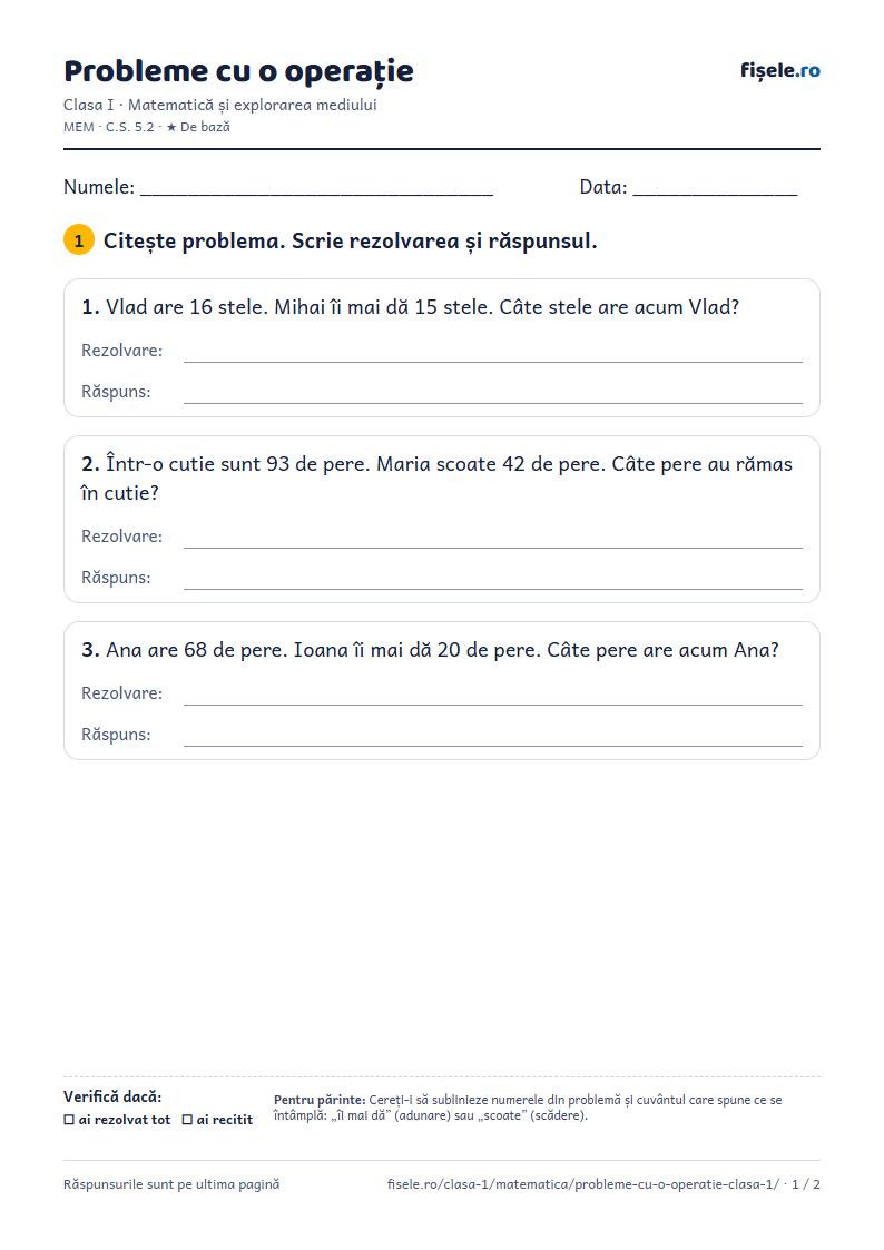 Previzualizare: Probleme cu o operație